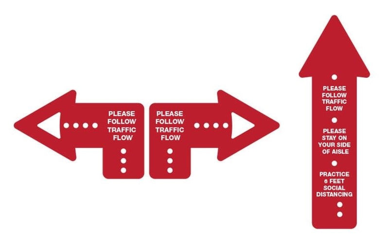 Social Distancing Directional Arrows Floor Graphics Decals