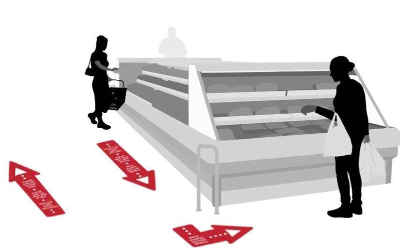 Social Distancing Directional Arrows Floor Graphics Decals