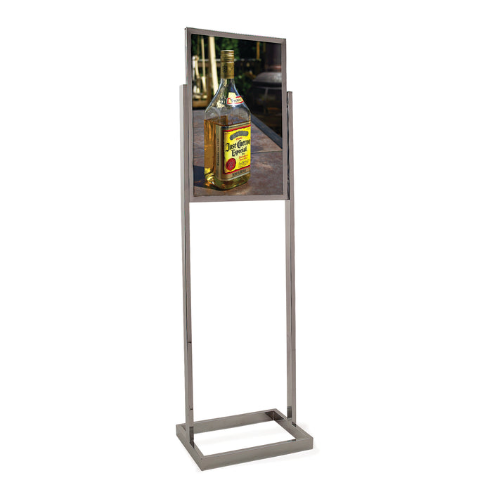 Floor Stand Stanchion Stand Sign Holder- Rectangular Tubing Base 14x22