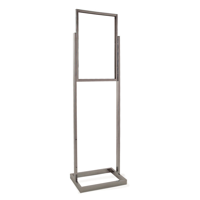 Floor Stand Stanchion Stand Sign Holder- Rectangular Tubing Base 14x22