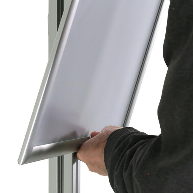 Floor Stand Stanchion Sign Holder 36"W x24"H Double Sided