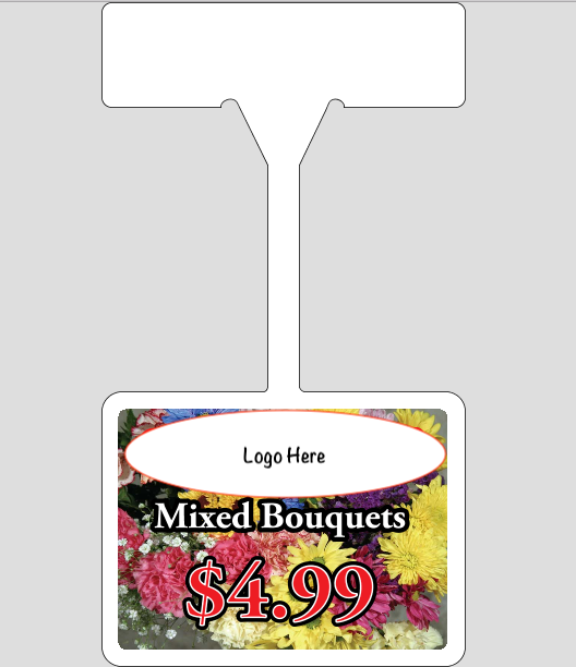 Floral Shelf Talkers Wobblers-25 pieces