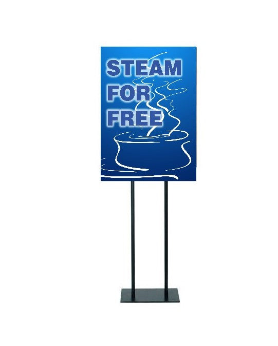 Steam For Free Floorstand-Stanchion Sign