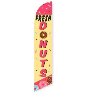 Fresh Donuts Feather Flag