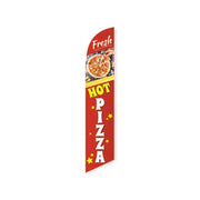 Fresh Hot Pizza Feather Flag 