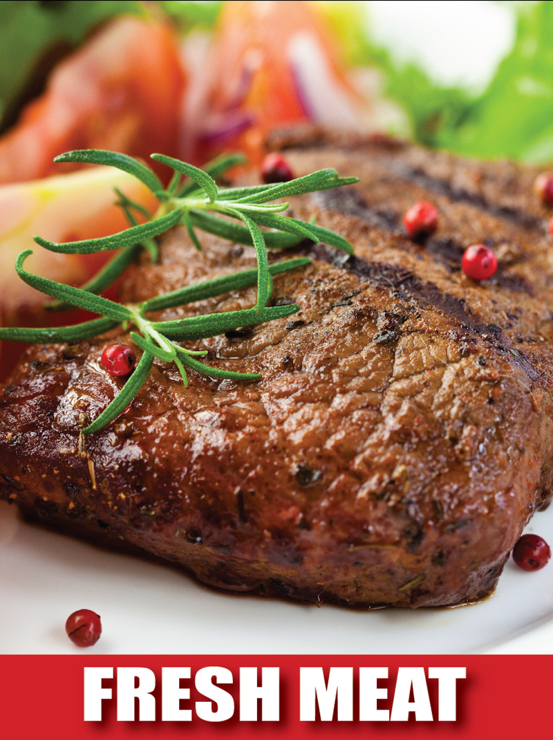 Economical Meat Department Wall Signs & Wall Graphics-Custom Printed