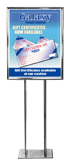 Galaxy Food Centers Gift Certificate Floor Stand Sign -22"W x 28"H