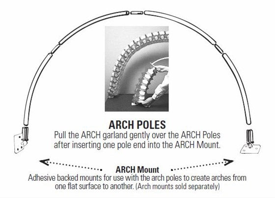 Aisle Arch Deluxe Poles Kits- 6 units
