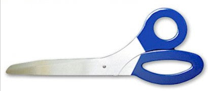 Giant Ceremonial Scissors for Ribbon Cutting - Silver Blades 34" Long