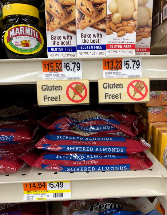 Gluten Free Bib Tags for Supermarkets-600 Bib labels