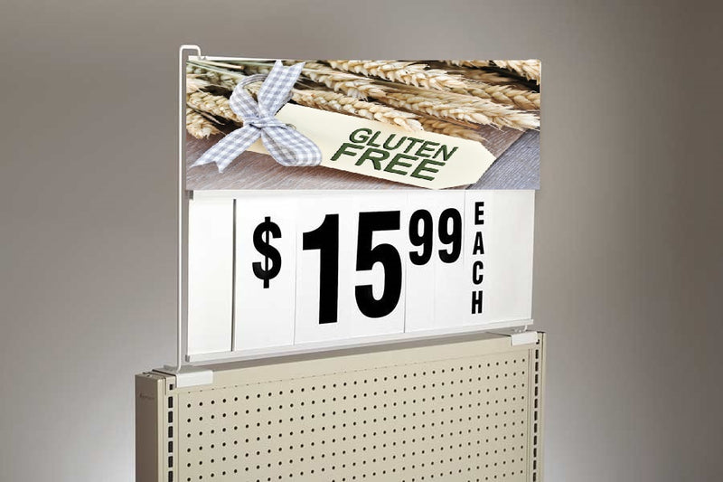 Large Spiral Sign Board Header Gluten Free Insert-6"
