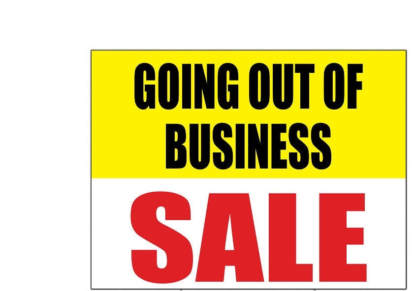 Going Out of Business Sale Window Sign-Posters-22" H x 28" W