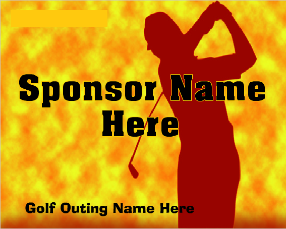 Golf Outing Hole Sponsor Signs & Stake-Swing-Custom Printed- 24"x 18"