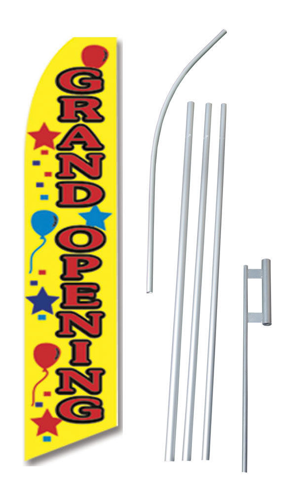 Grand Opening Ballons Feather Flag Kit