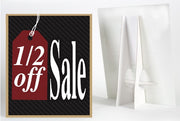1/2 Off Sale Counter Top Easel Sign