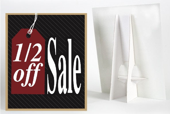 1/2 Off Sale Counter Top Easel Sign