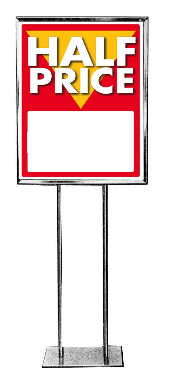 Half Off Floor Stand Stanchion Signs-Poster 22" x 28"