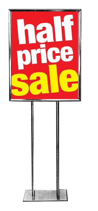 Half Price Sale Floor Stand Stanchion Sign-22"x28"