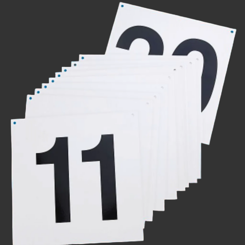 warehouse aisle signs numbered