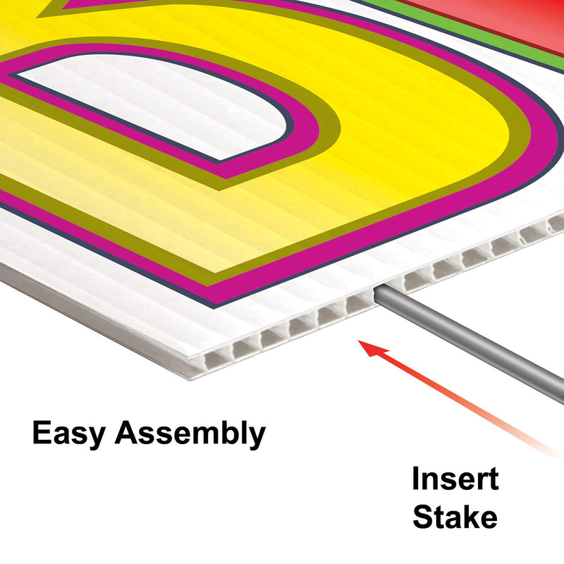 Happy Birthday Confetti Lawn Yard Sign