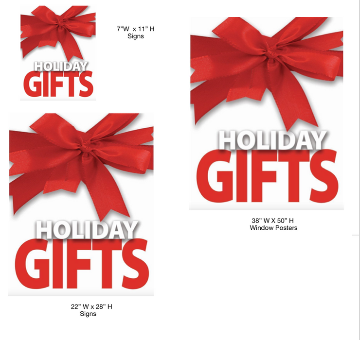 Holiday Gifts Sale Retail Sale Event Sign Kit