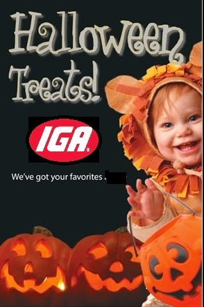 IGA Halloween Sale Event Standard Posters-Floor Stand Signs- 22" W x 28" H