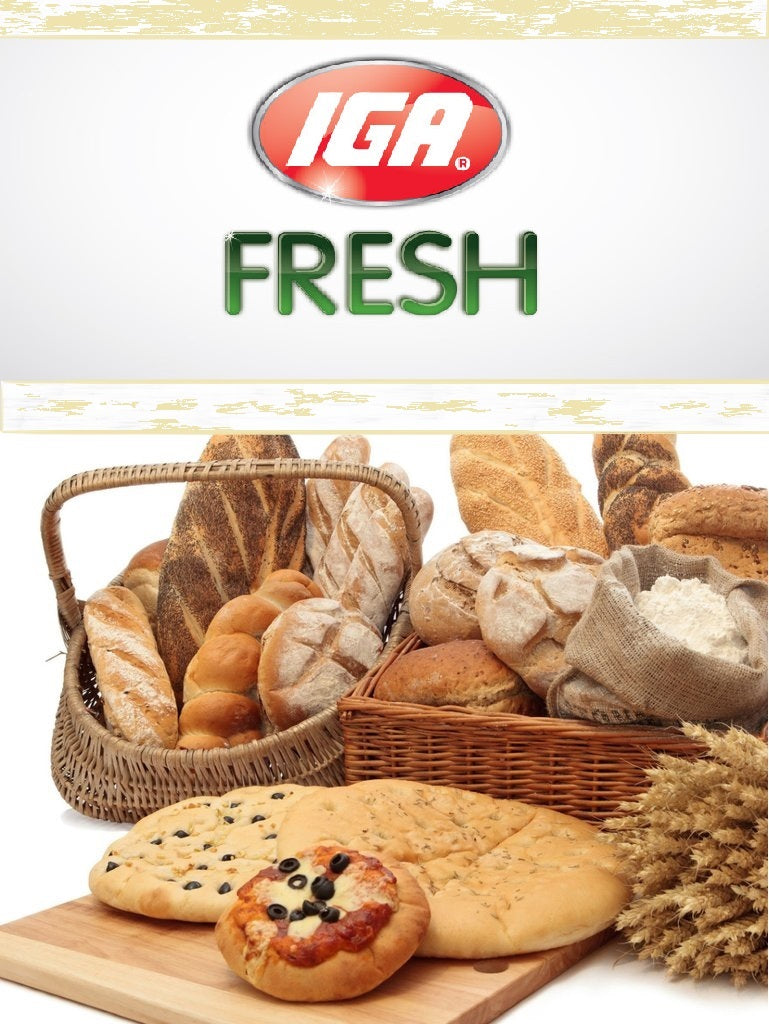 IGA Bakery Floor Stand Stanchion Sign