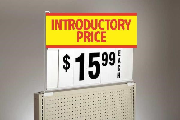 Spiral Sign Board Header Introductory Price Insert -7 7/8"