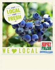Jersey Fresh Local Produce Floor Stand Stanchion Sign 