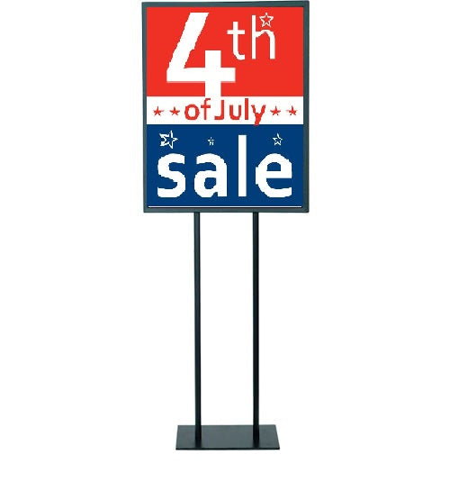 4th of July Sale Posters- Floor Stand-Stanchion Signs 22 W x 28 H