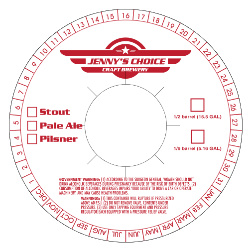 Keg Collars-Custom Printed One Color 18pt. 250 pieces