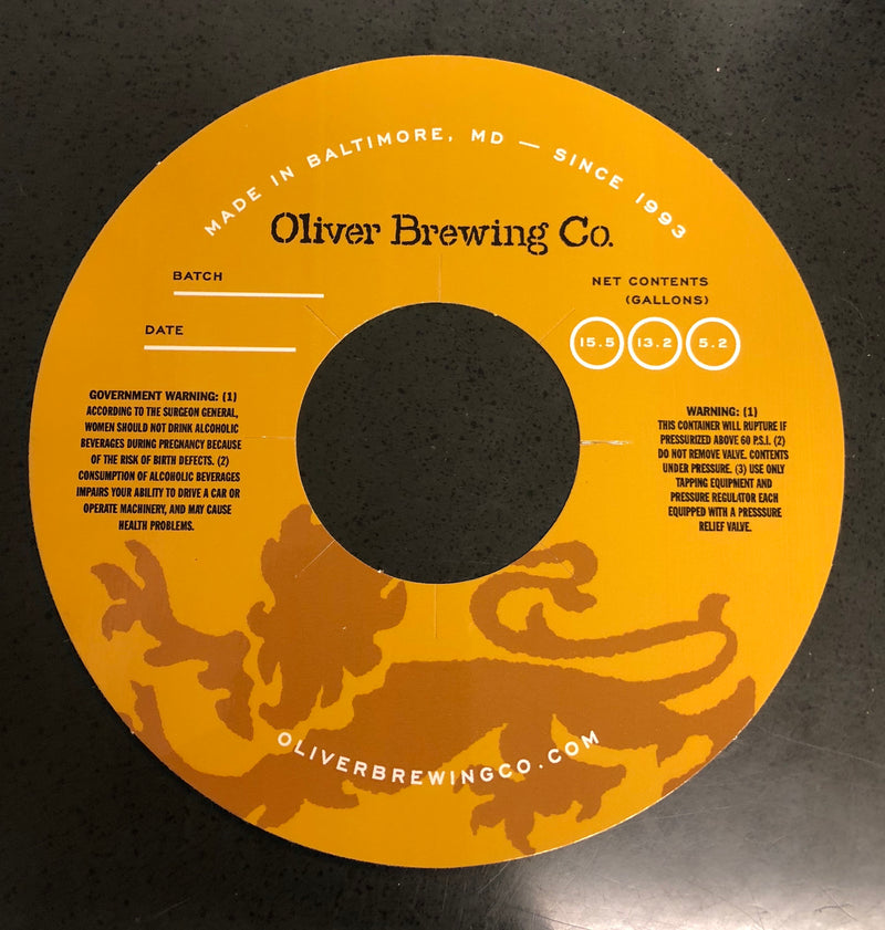 Plastic Keg Collars-Custom Printed Full Color 500 pieces