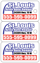 Loyalty Cards with 3 Key Tags-Custom Printed