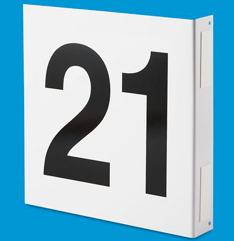 Warehouse L Shaped Aisle Markers-#21 thru #30