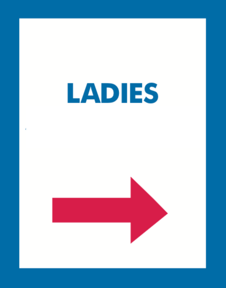 Thrift Store Hanging Aisle Marker Signs -Ladies