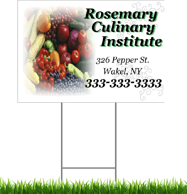 Custom Printed Lawn Yard Signs for Schools-18" x 12"- 50 pieces