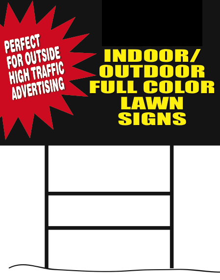 Pizza Lawn Yard Signs-24"W x 18"H