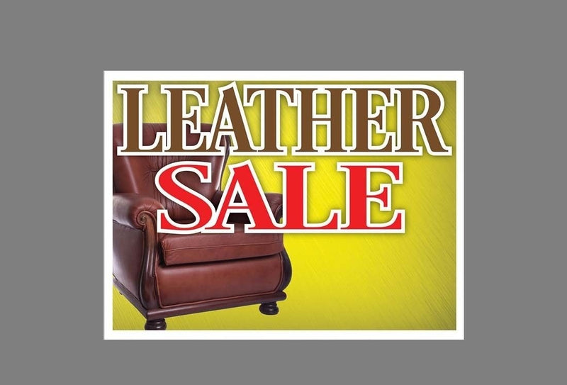 Furniture Store Leather Sale Lawn Signs-24"W x 18"H