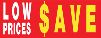 Low Prices Save Banner