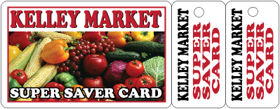 Loyalty Cards with 2 Key Tags-Custom Printed 2 FOB