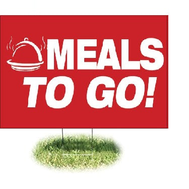 Meals To Go Lawn-Yard Signs-24"W x 18"H