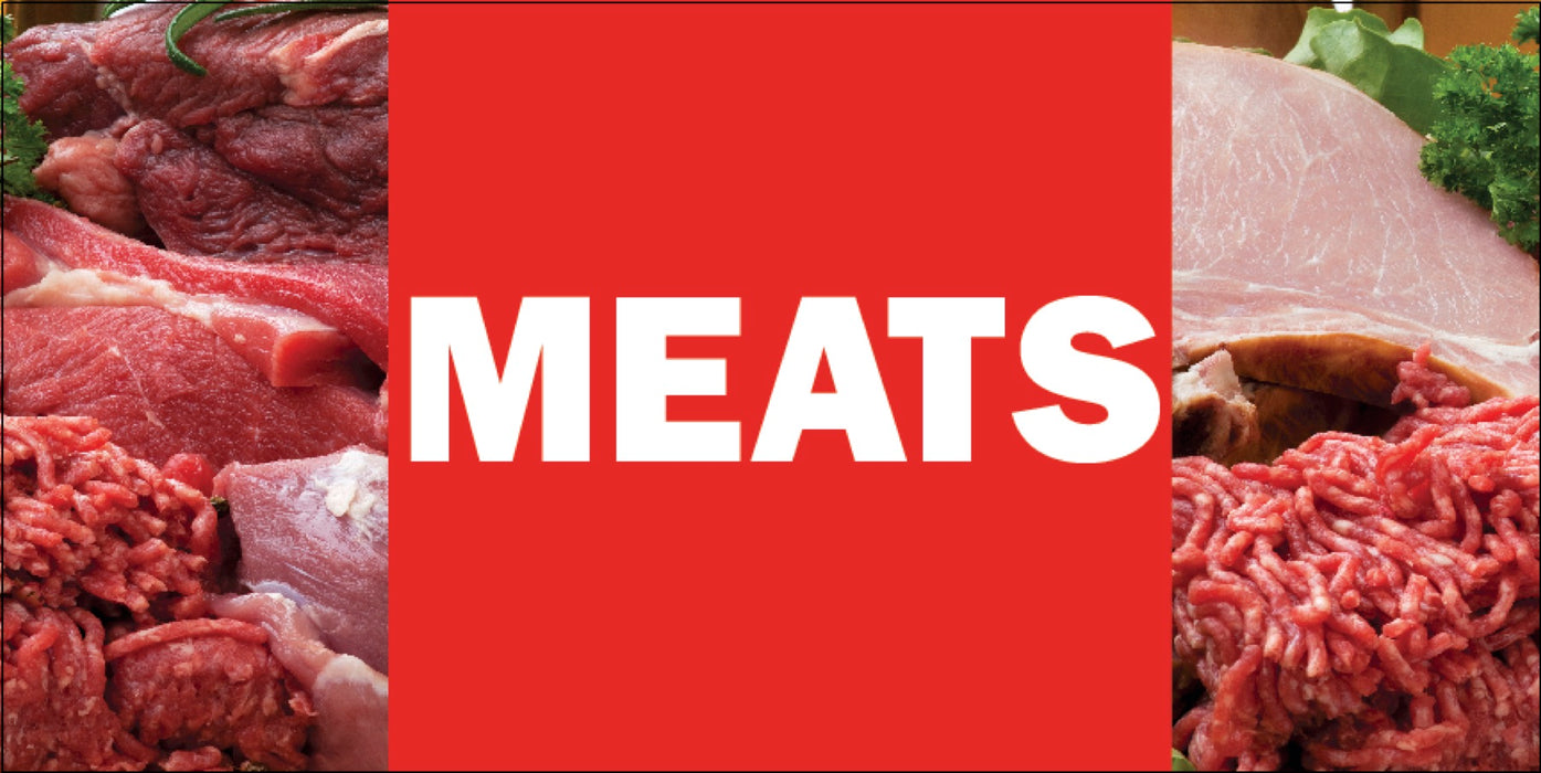 Economical Meat Department Wall Signs & Wall Graphics-Custom Printed