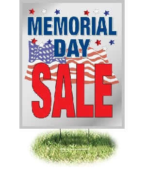 Memorial Day Sale Lawn-Yard Signs-12"W x 18"H