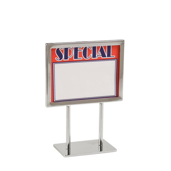 Sign Holders Metal Sign Frames-4" Stems and Flat Base-7"W x 5.5"H -24 pieces