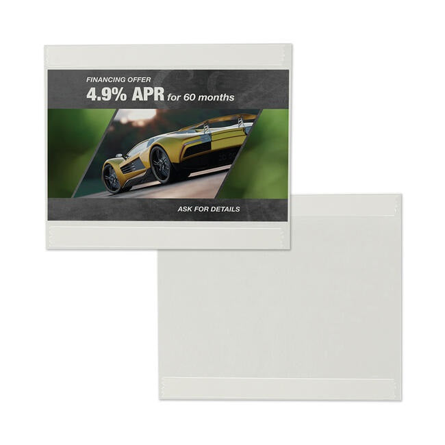 NO TAPE Window Sign Holders-8.5"W x 11"H-10 pieces