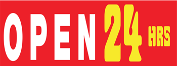 Open 24 Hours Banner