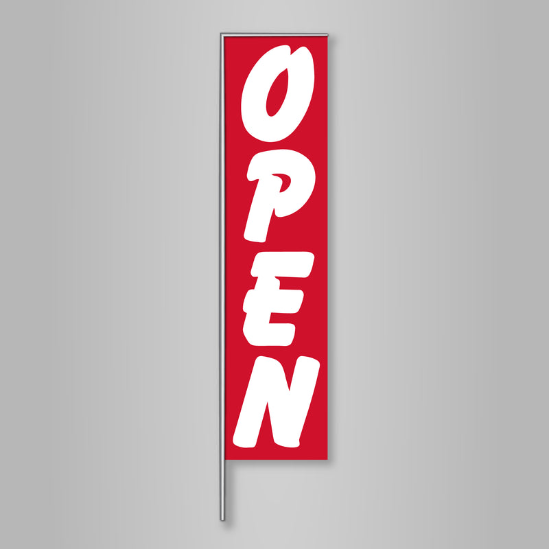Open Banner Flag Kit-Red
