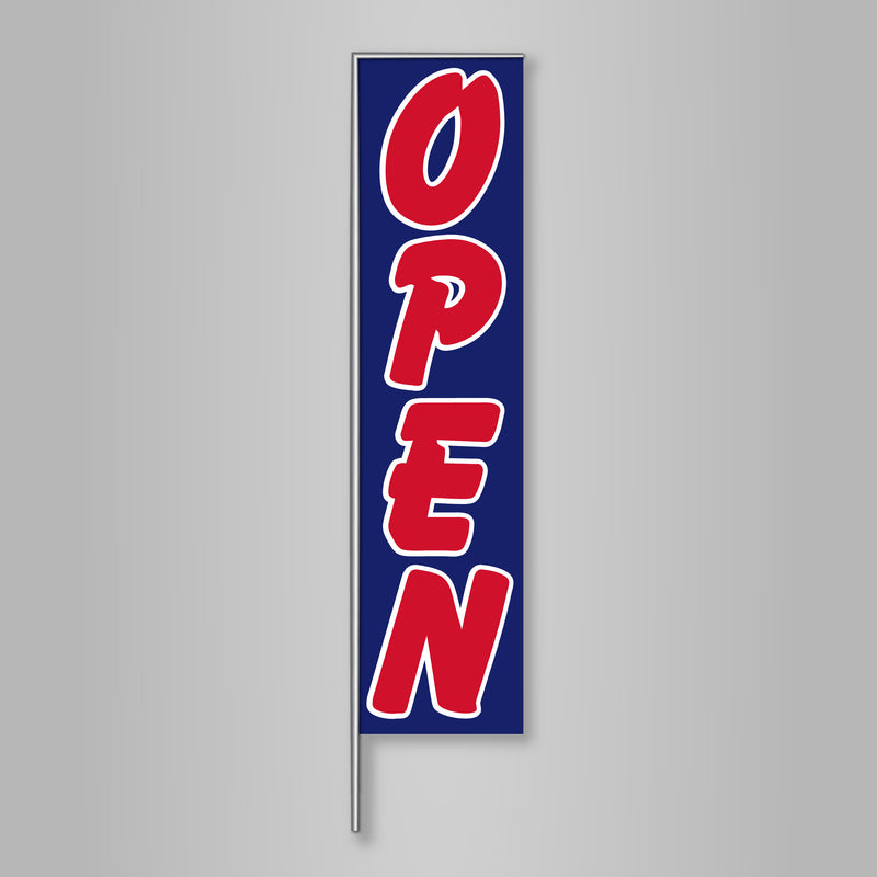 Open Banner Flag Kit-Red & Blue