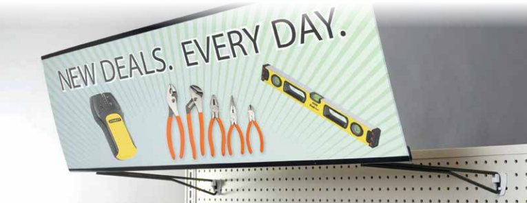 Overhead Sign Holder for Pegboards