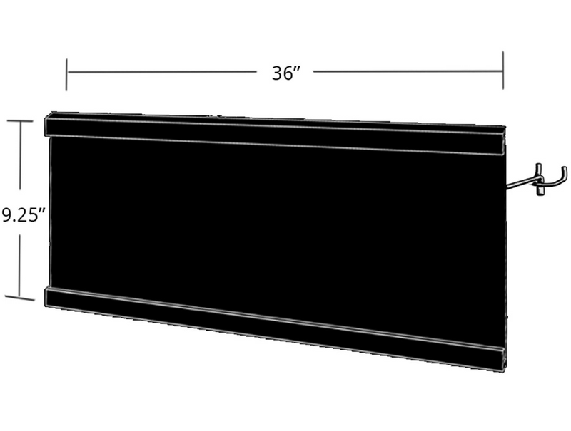 Pegboard C-Channel Sign Holders-36"W x 9"H